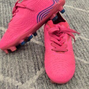 Dream Pairs Kids Soccer Cleats Pink Blue Youth Girls Boys Athletic Shoes
